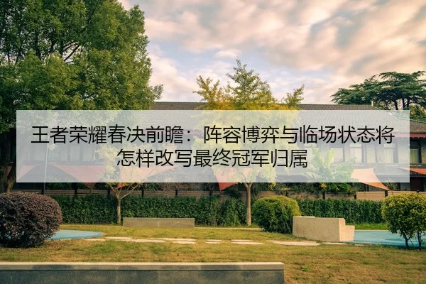 王者荣耀春决前瞻：阵容博弈与临场状态将怎样改写最终冠军归属